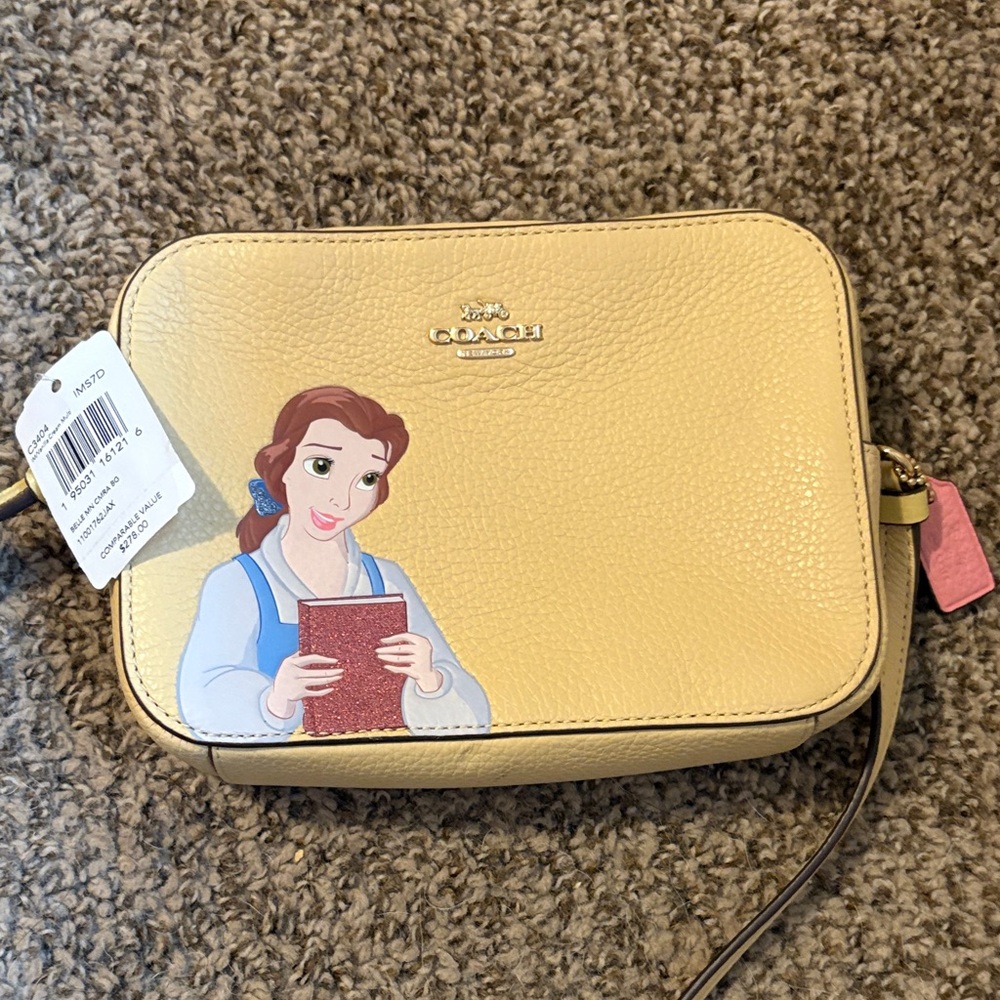 Coach Yellow Crossbody Bag with Belle Motif